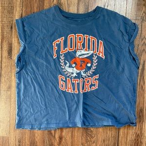 Florida Gators cut-off sleeve crop